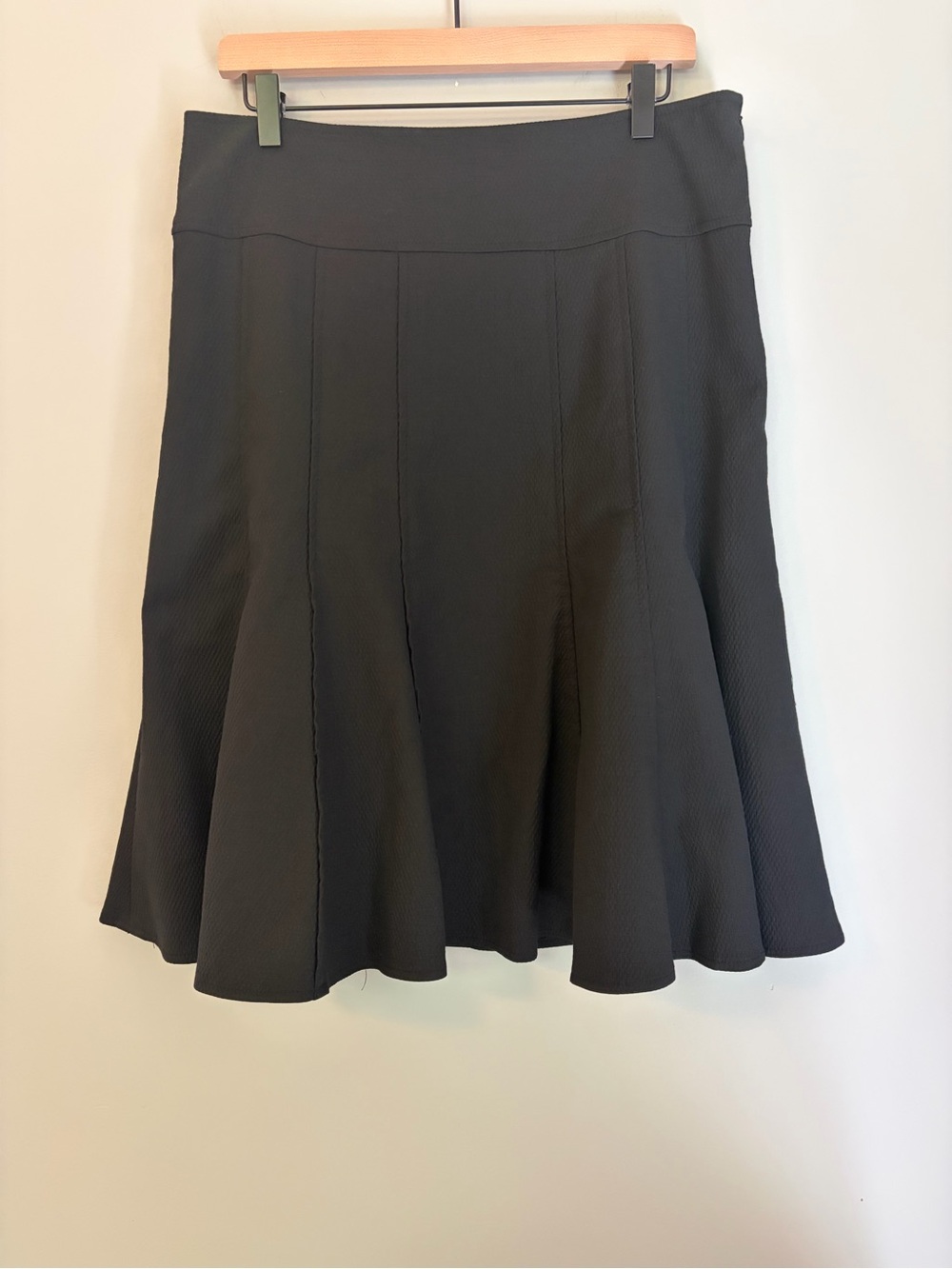 Nanette Lepore Black A-Line Flared Skirt Size 12 Retro Pleated‎ Style